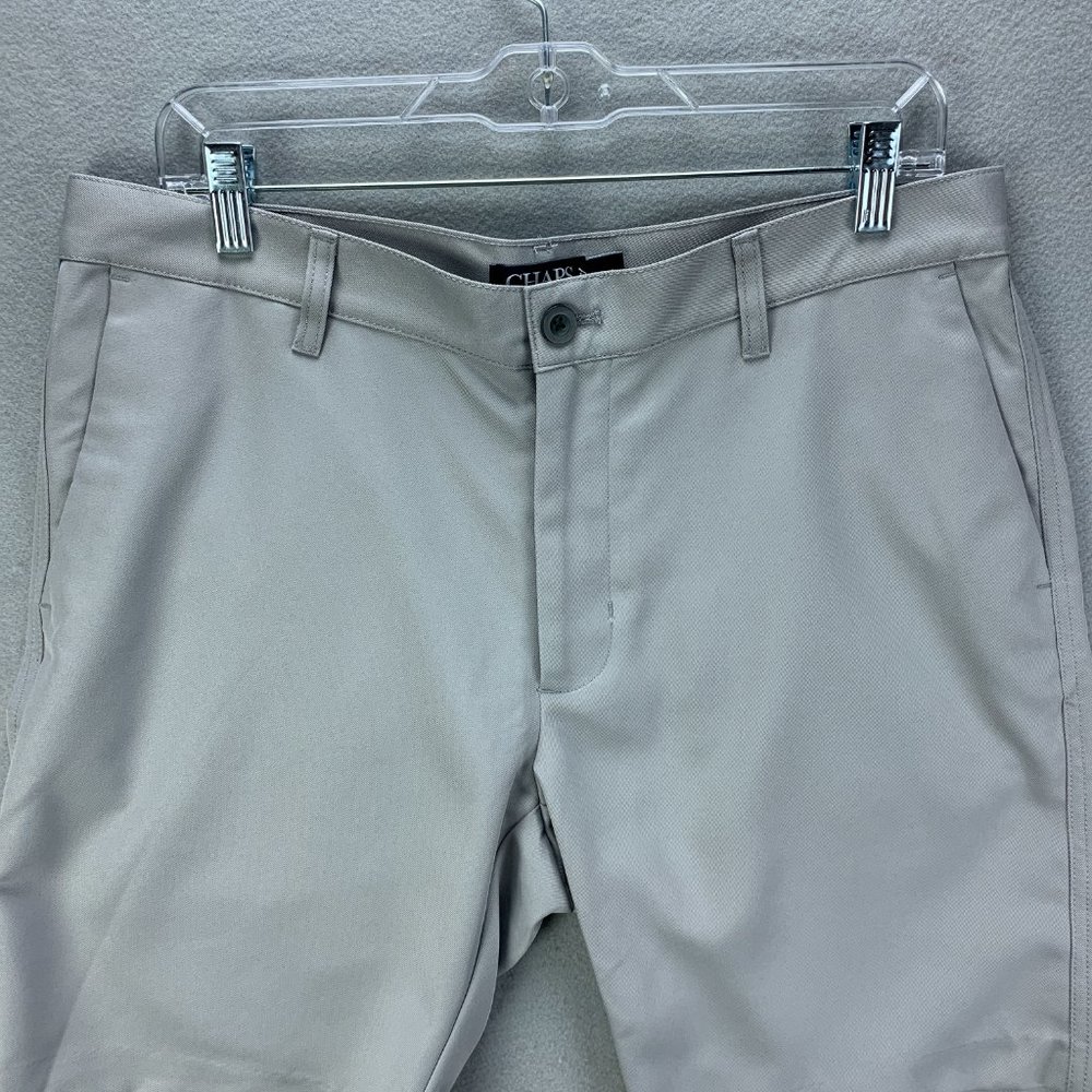 **SOLD**Chaps Ralph Lauren Mens Golf Shorts 34 Flat Front Gray Moisture Wicking - Picture 2 of 9